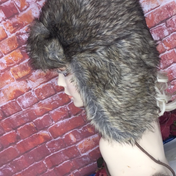 Faux Fur Trapper Hat with Pom Poms - Picture 5 of 9